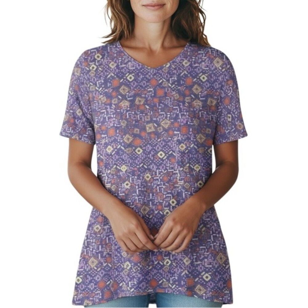 NWT LuLaRoe Purple Maddy Flutter Sleeve Smock Top | M